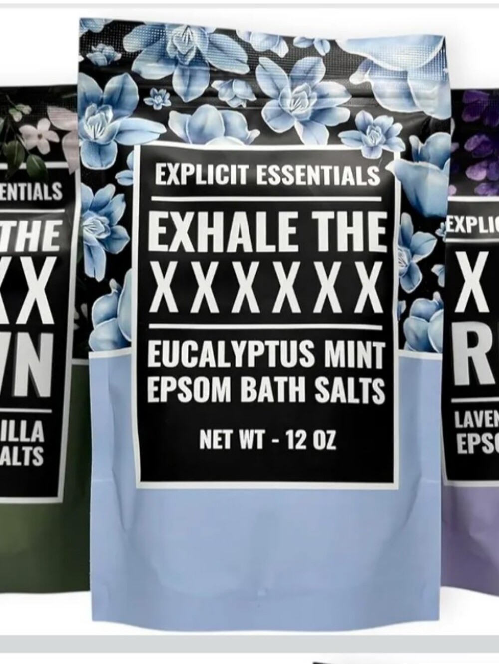Explicit Essentials Epsom Bath Salts 12 oz | Calm, Exhale, Relax | Choice of 1 - Picture 2 of 2